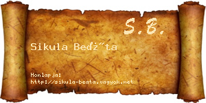 Sikula Beáta névjegykártya